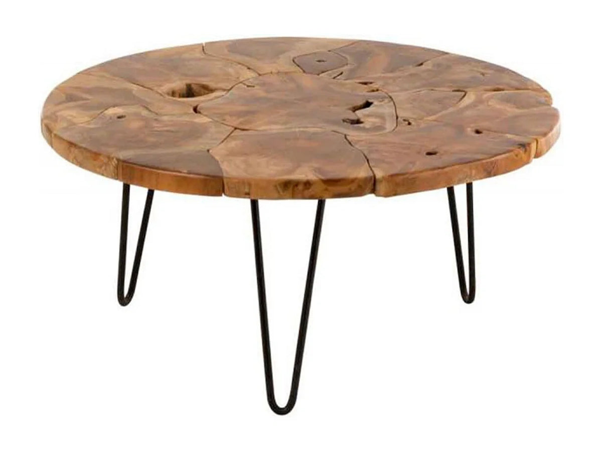 Marron - Table basse en bois de teck