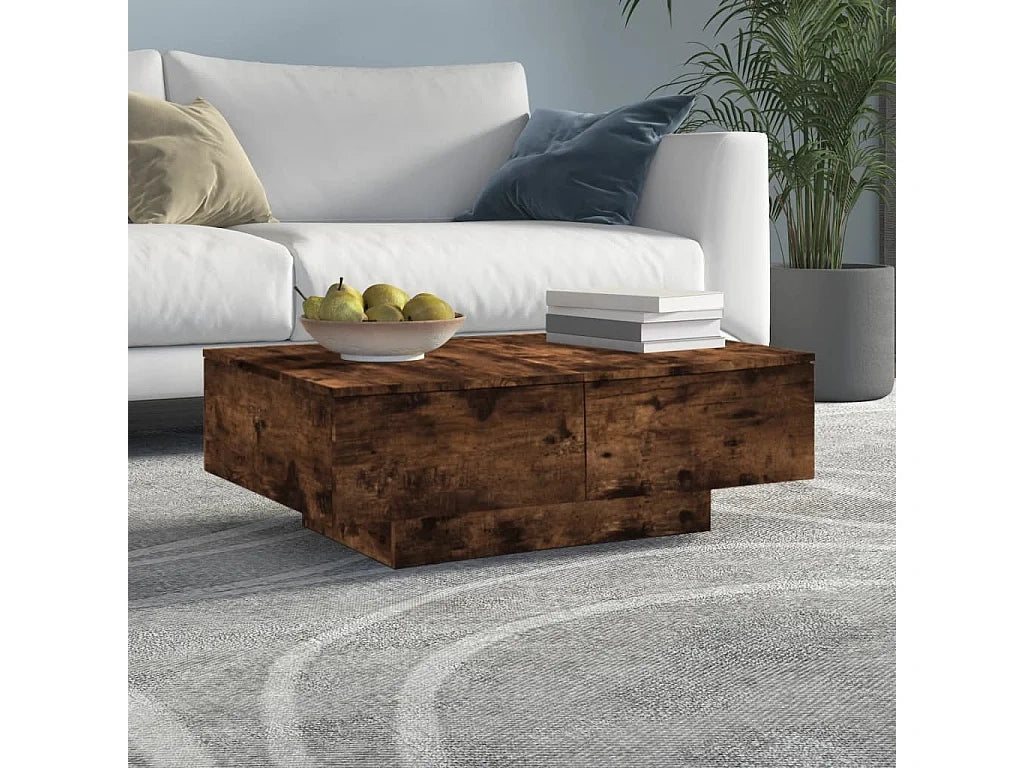 Table basse chene en bois d'ingenierie 90x60x31 cm