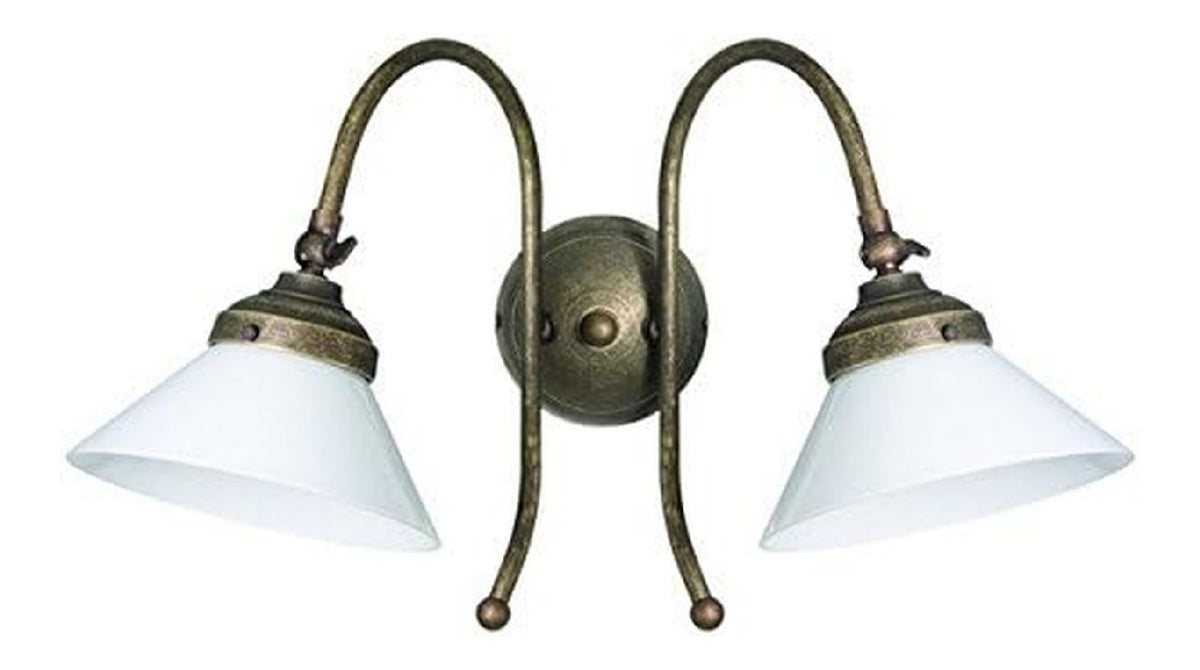 Applique murale Blanc et Dore au style moderne avec conception fonctionnelle 40 W E14