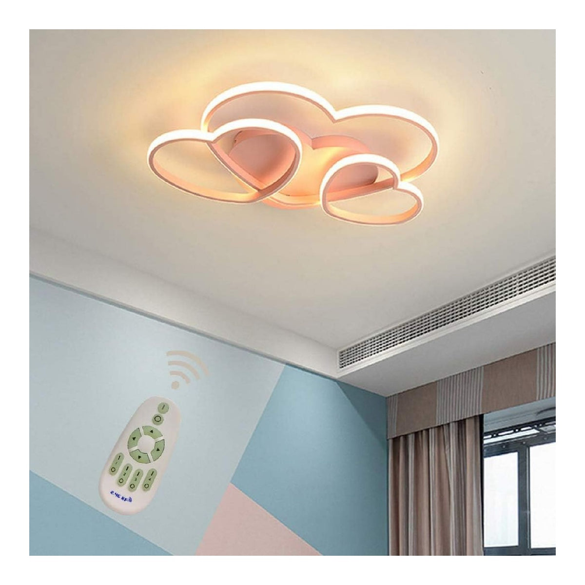 Suspension Blanc et Ambre aux lignes epurees avec eclairage confortable 40W 6500K