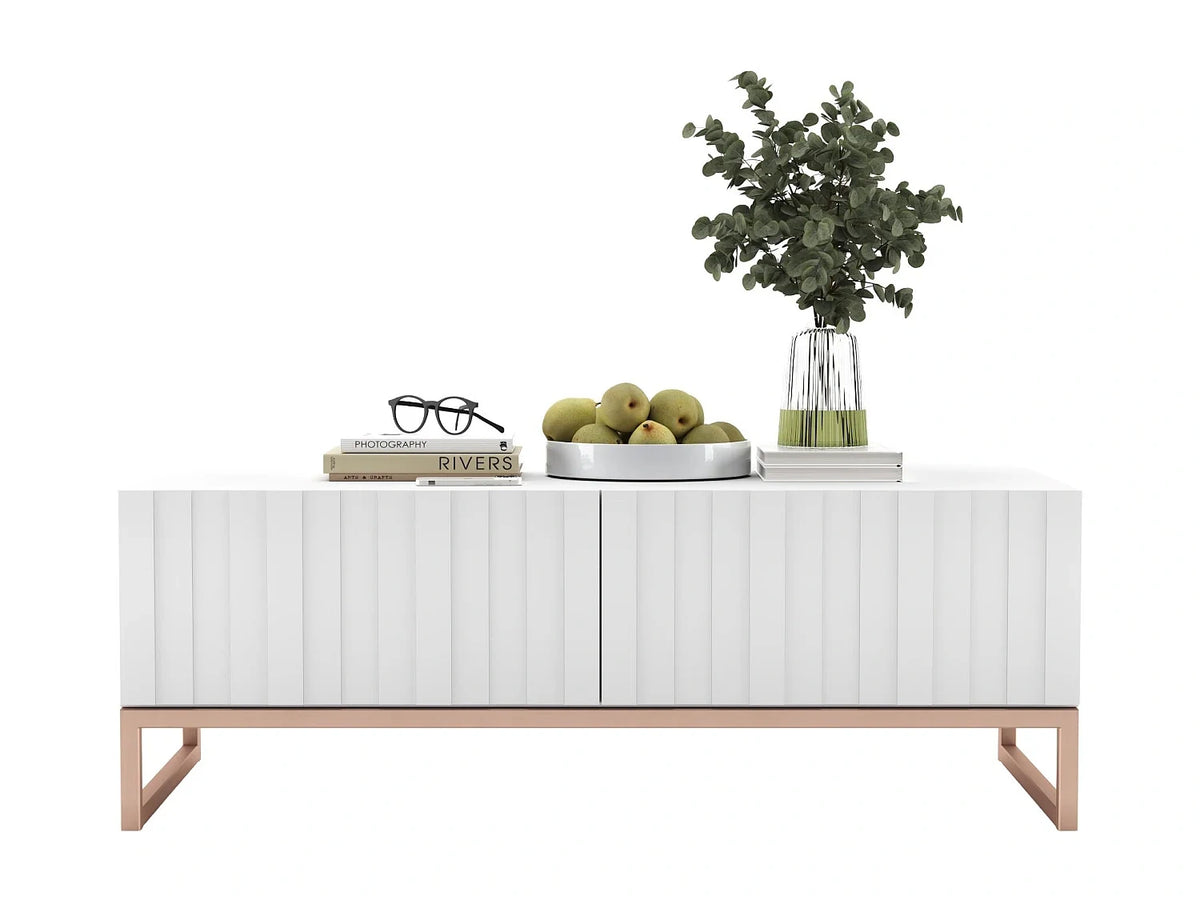 Blanc metal - Table basse 110x54 cm