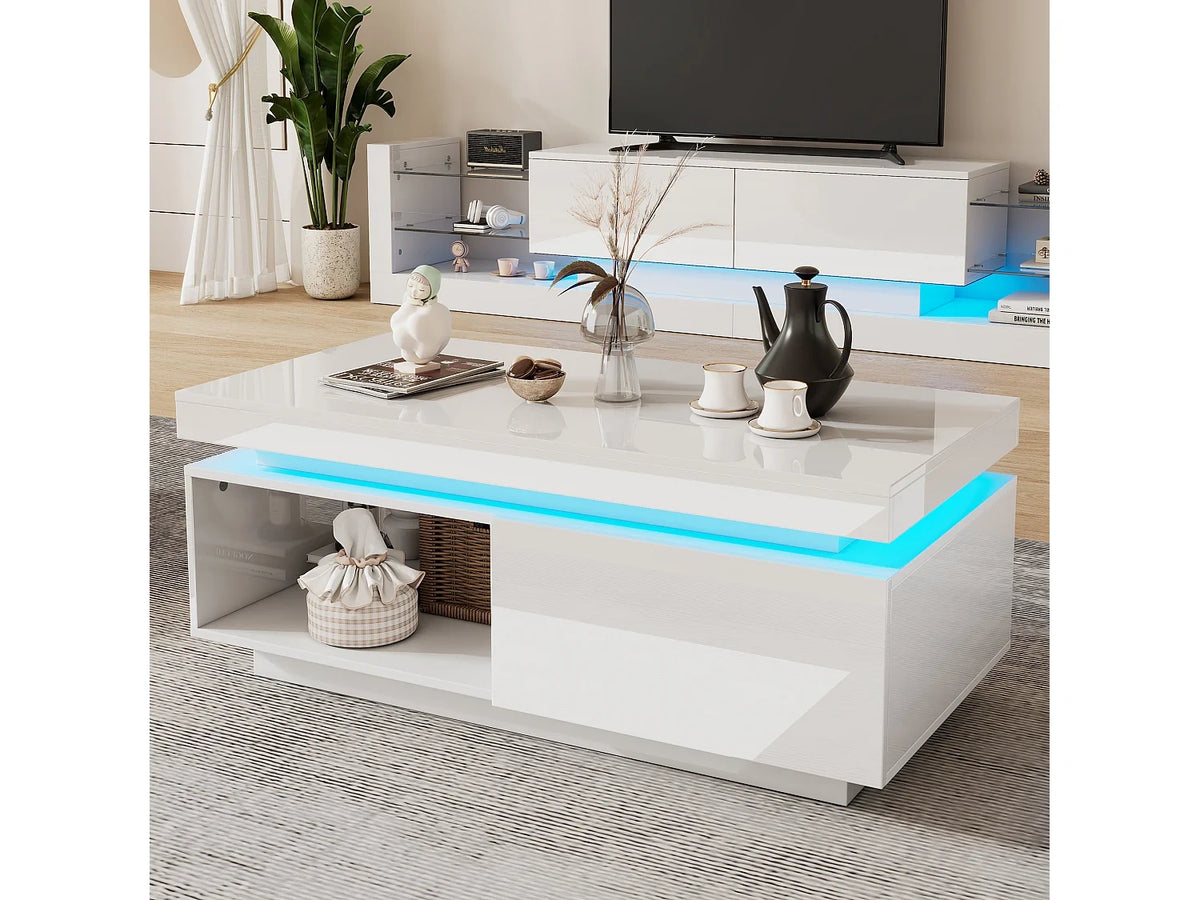 Tables basses blanc 100x50 cm