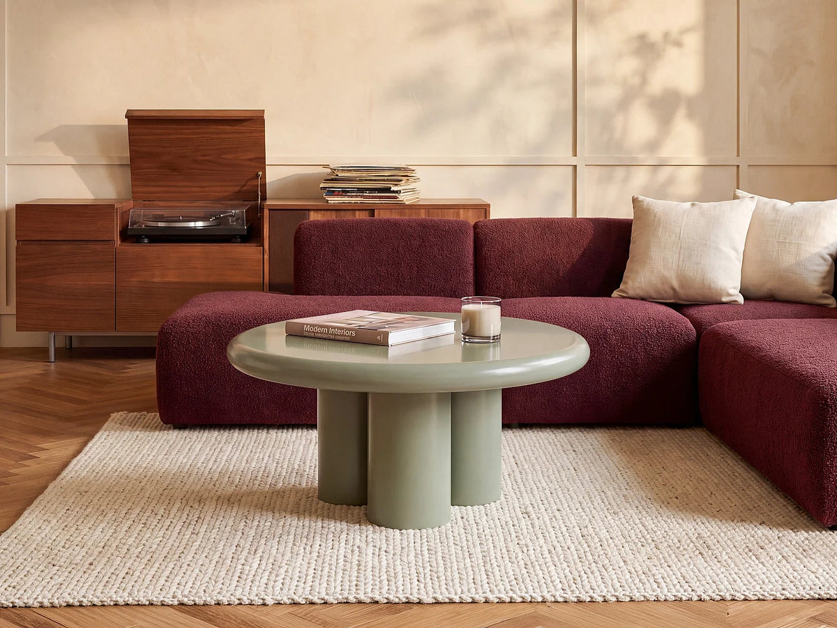 Table basse vert en metal