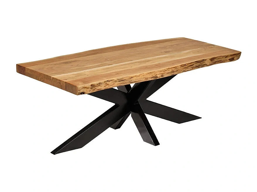 Noir bois massif - Table basse 140 x 70 cm