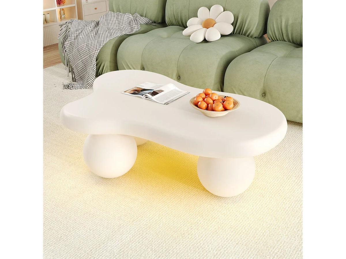 Blanc - Table basse 95x62.5x32cm