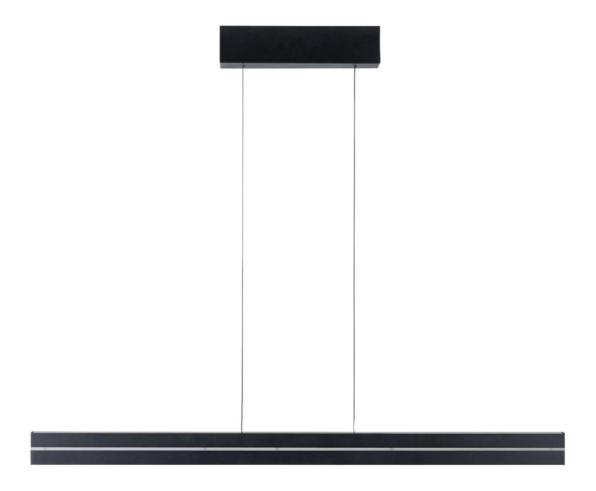 Suspension Noir et Blanc aux lignes epurees avec eclairage confortable 19W