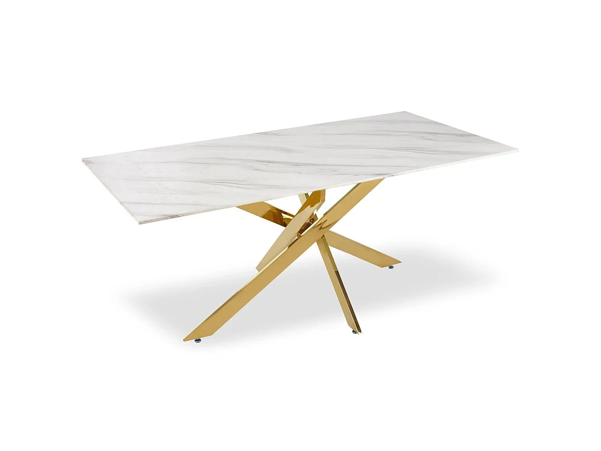 Table Basse Verre Olaze 120cm marbre