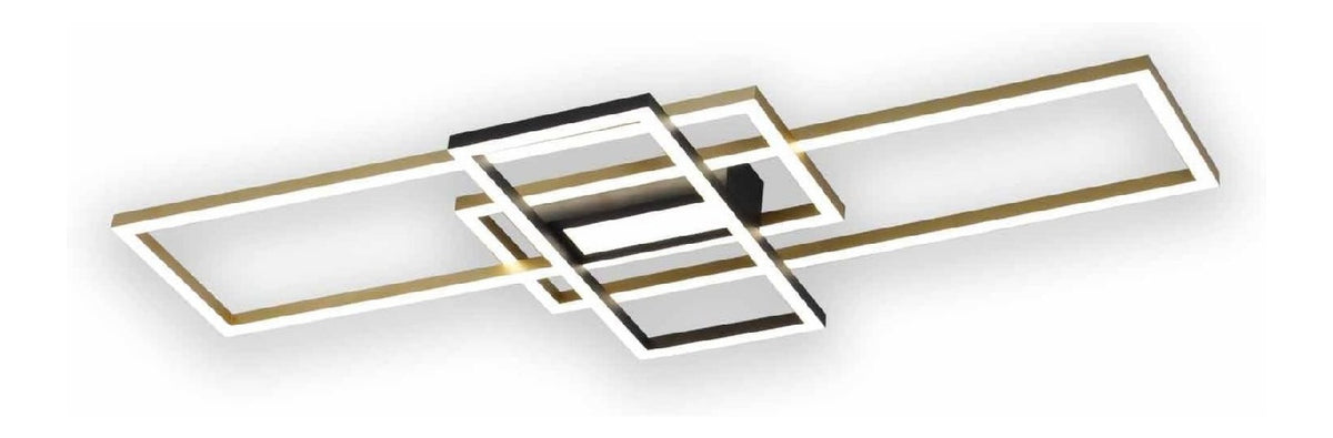 Plafonnier Noir et Dore a presence elegante et lumiere agreable 54 W