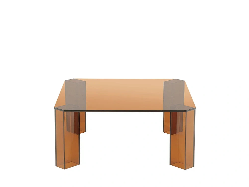 Remo Table basse carree verre Transparent 80x80cm