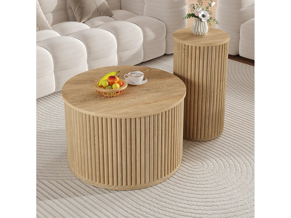 Tables basses naturel ronde