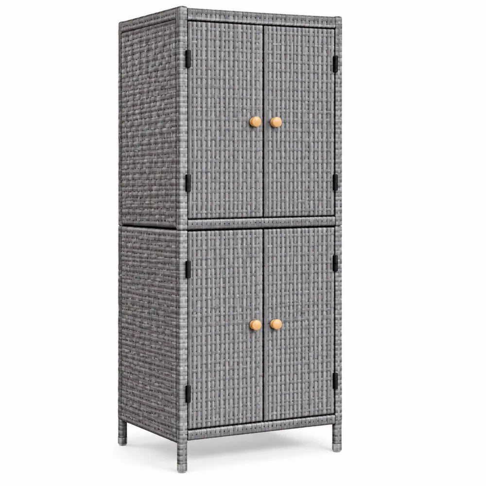 Armoire de rangement en rotin synth¨¦tique G