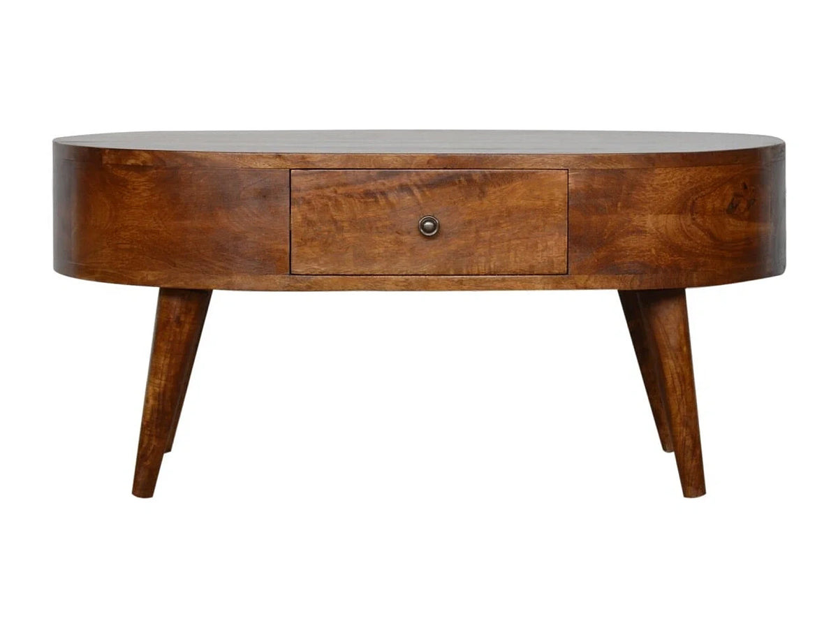 Tables basses marron ronde - Artisan