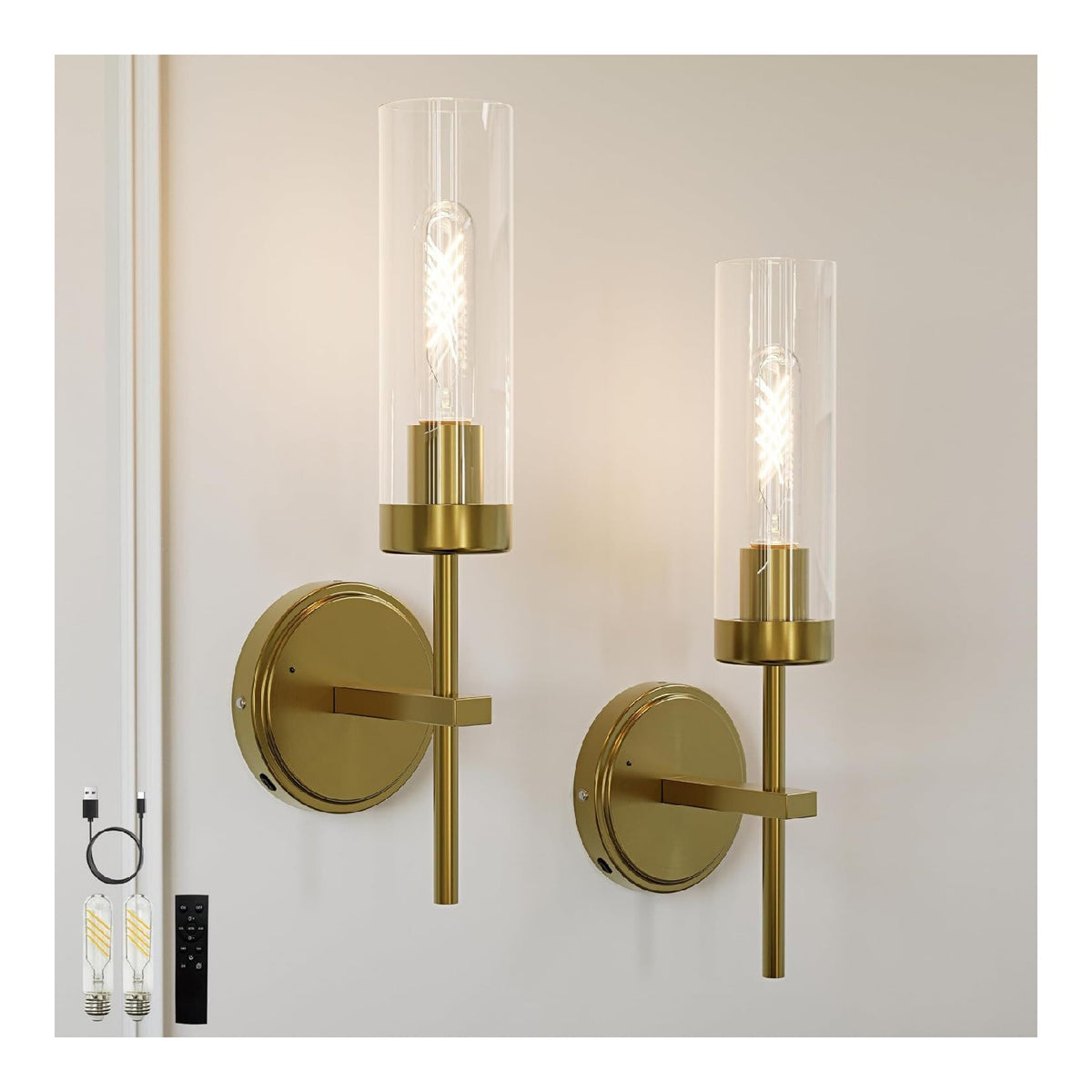 Applique murale decoratif Dore et Ambre avec diffusion lumineuse harmonieuse 3000 K