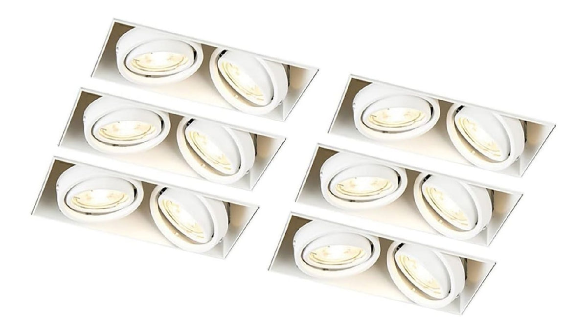 Spot de plafond decoratif Blanc et Ambre avec diffusion lumineuse harmonieuse 50 W IP20 GU10