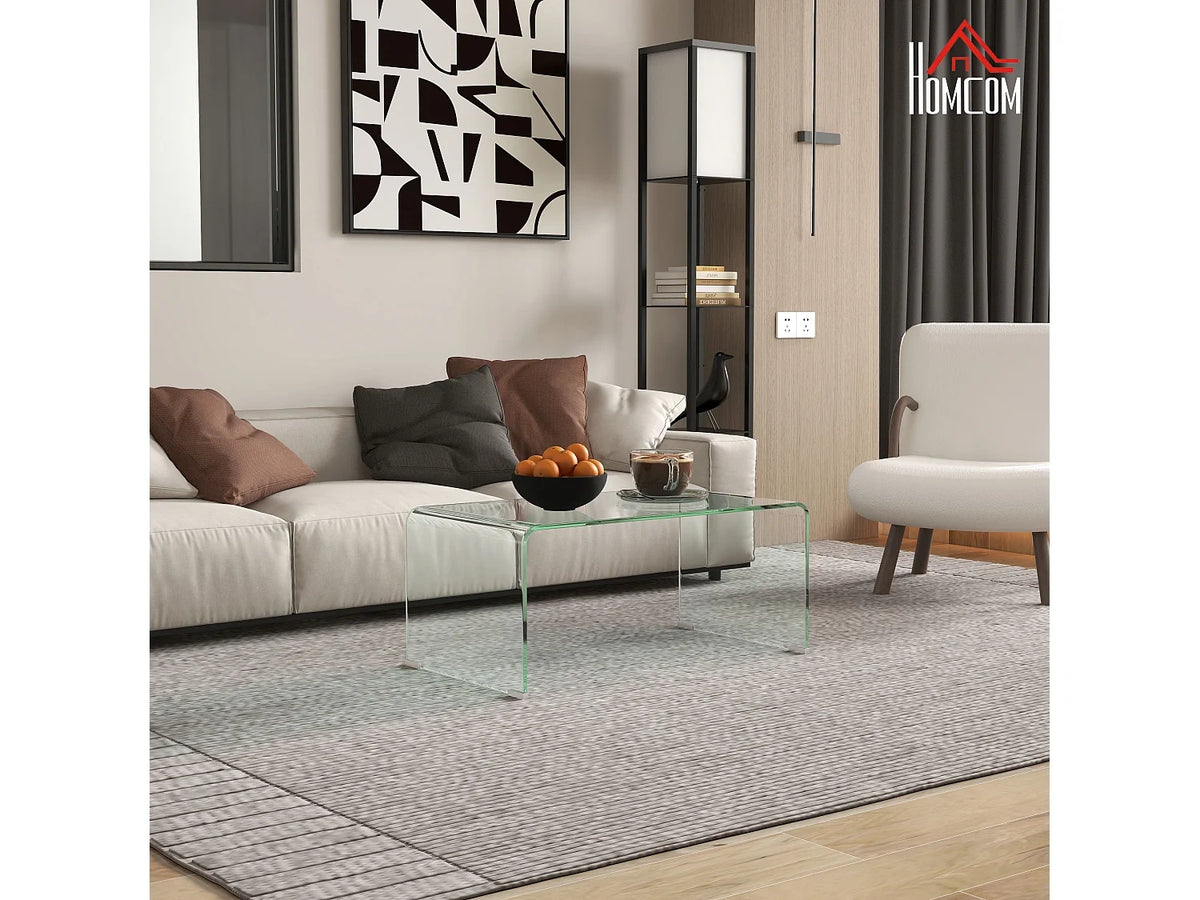 Table basse Transparent en verre trempe