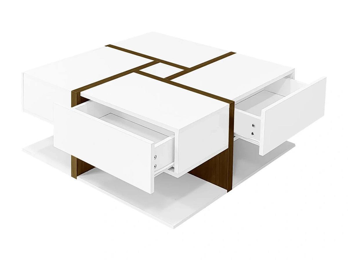 Table basse carree blanc