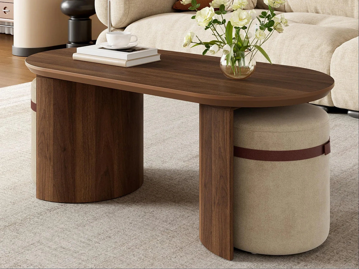 Table basse marron en MDF - Style moderne