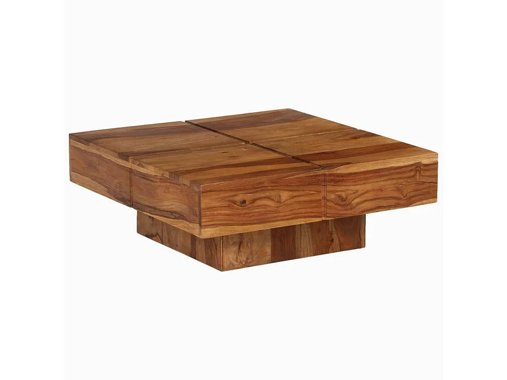 Table basse 80x80x30 bois d'acacia massif