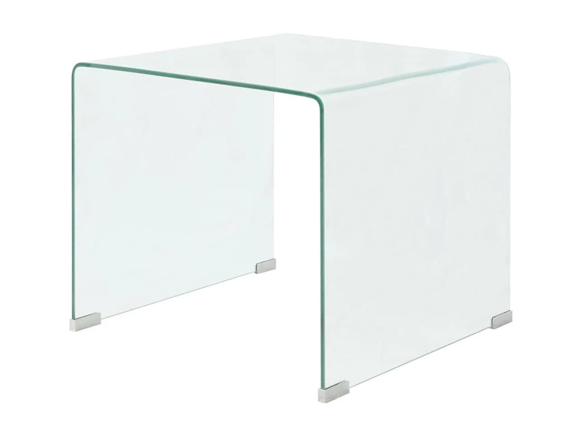 Verre trempe - Table basse Transparent 49,5 x 50 x 45 cm