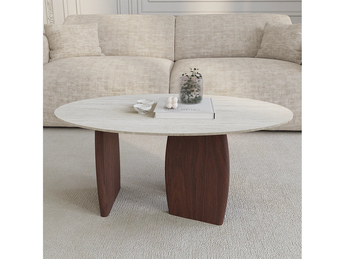 Table basse travertin - ceramique