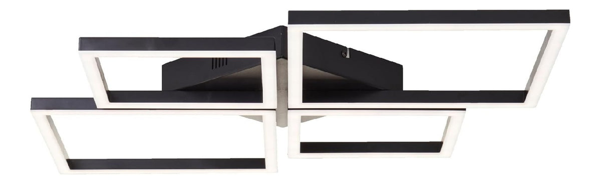 Plafonnier decoratif Noir avec diffusion lumineuse harmonieuse 6500 K