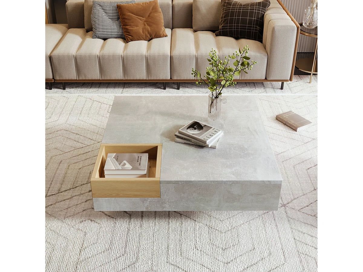 Tables basses gris carree 72x72x30 cm