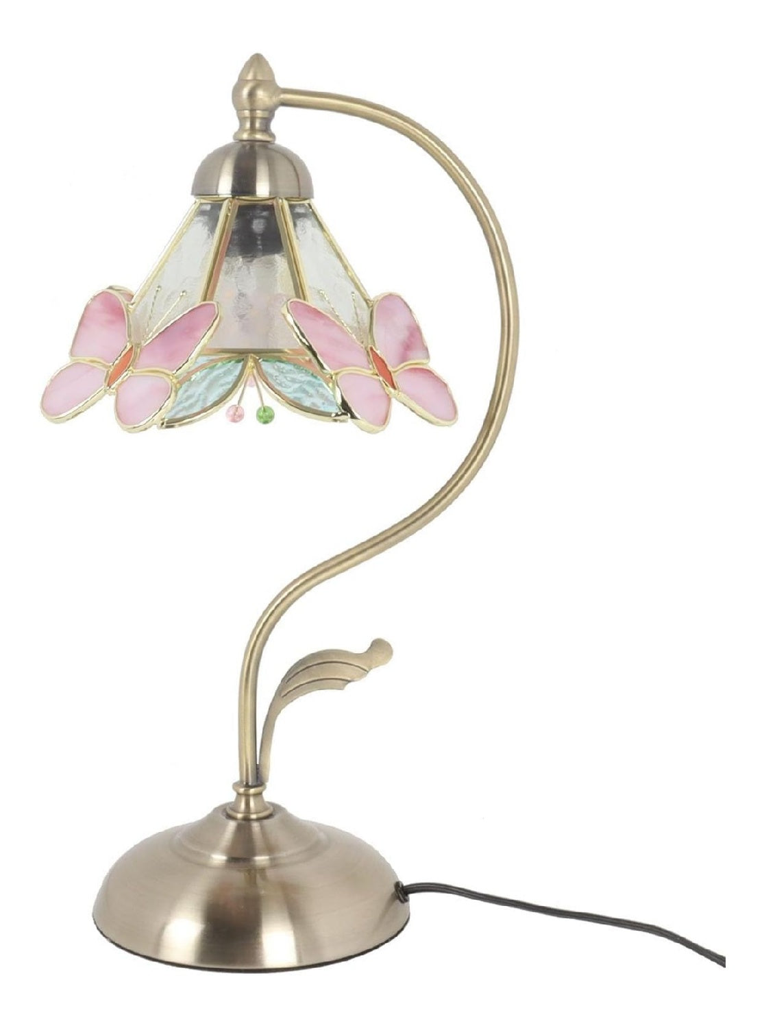 Solution lumineuse Rose et Cuivre au dessin sobre en format lampe de table