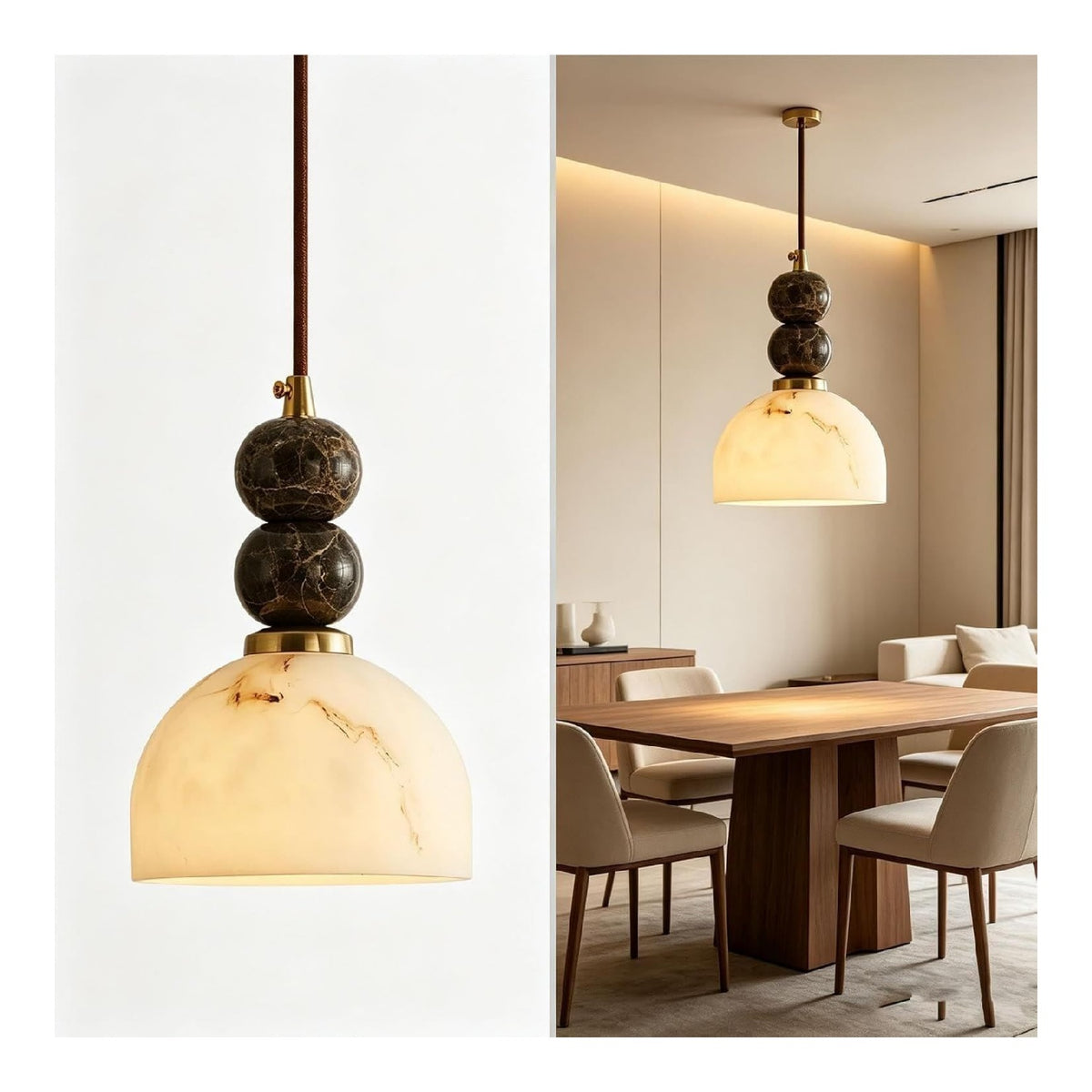 Suspension Ambre a presence elegante et lumiere agreable JF-9263
