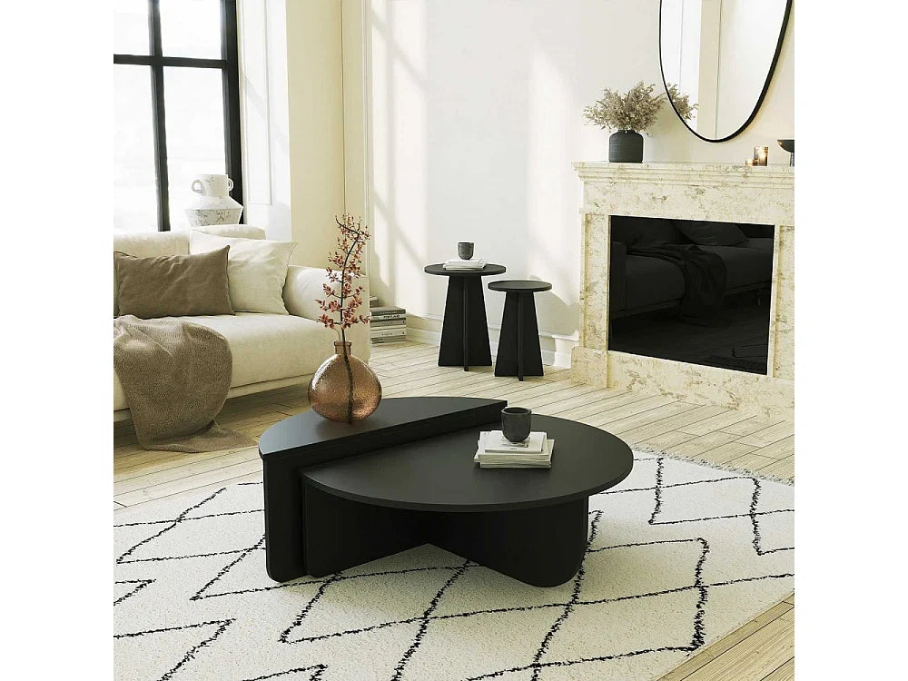 Table basses noir design design - Oatglow