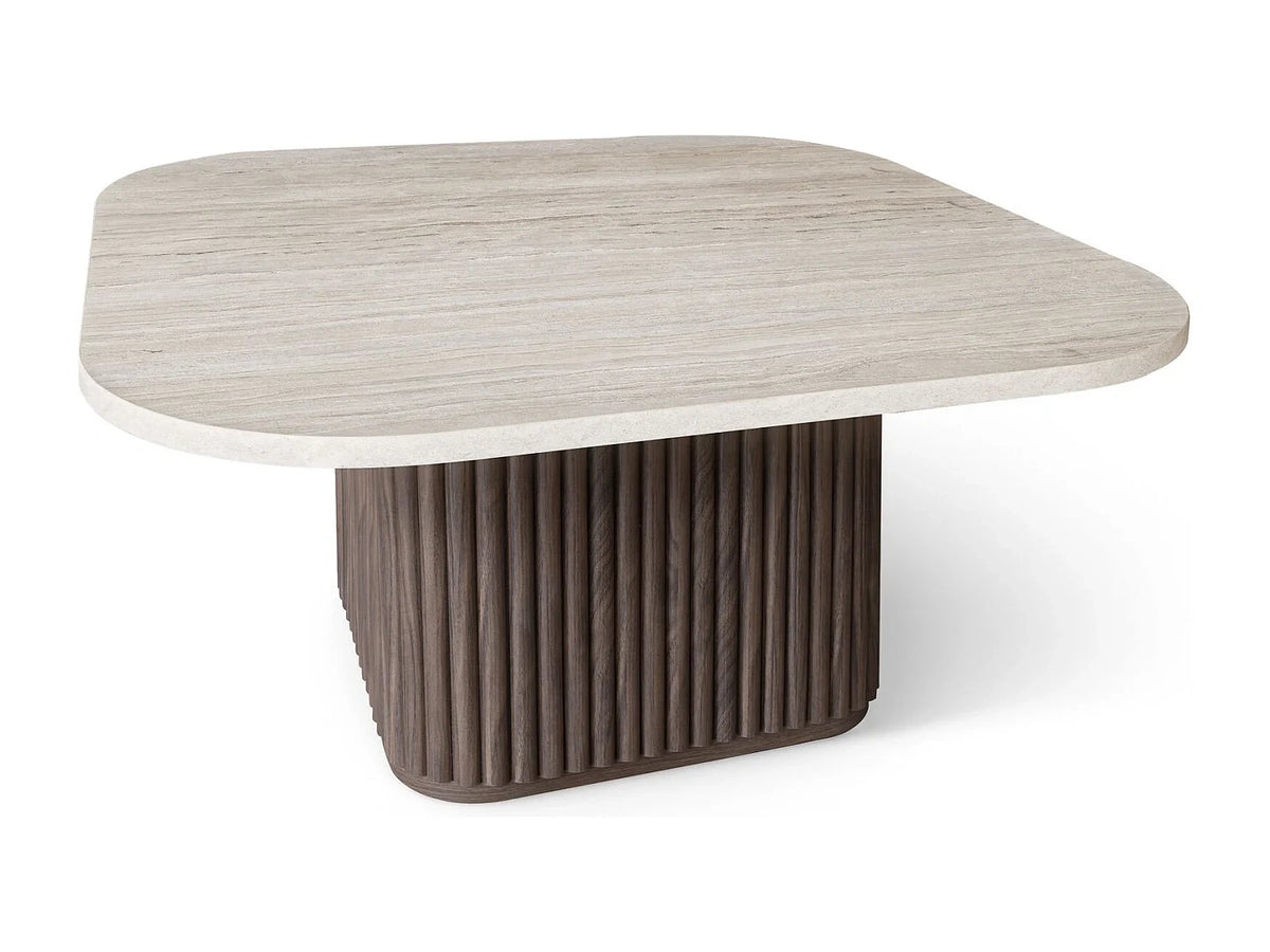 Tables basses travertin carree 80x80x36cm