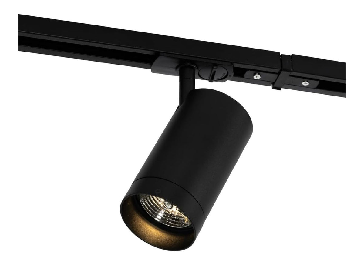 Eclairage Noir et Ambre contemporain en version rail de spots IP20 GU10