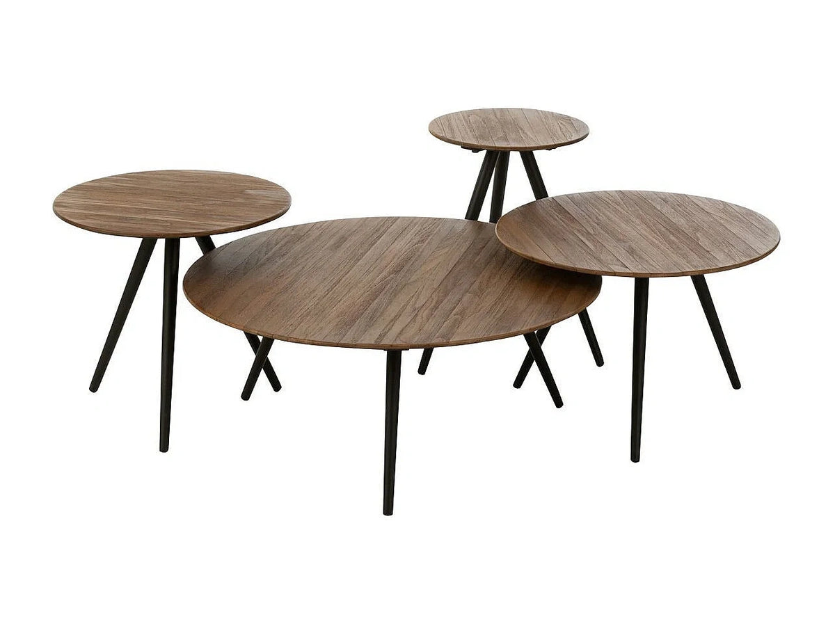 Table basses naturel en bois de teck