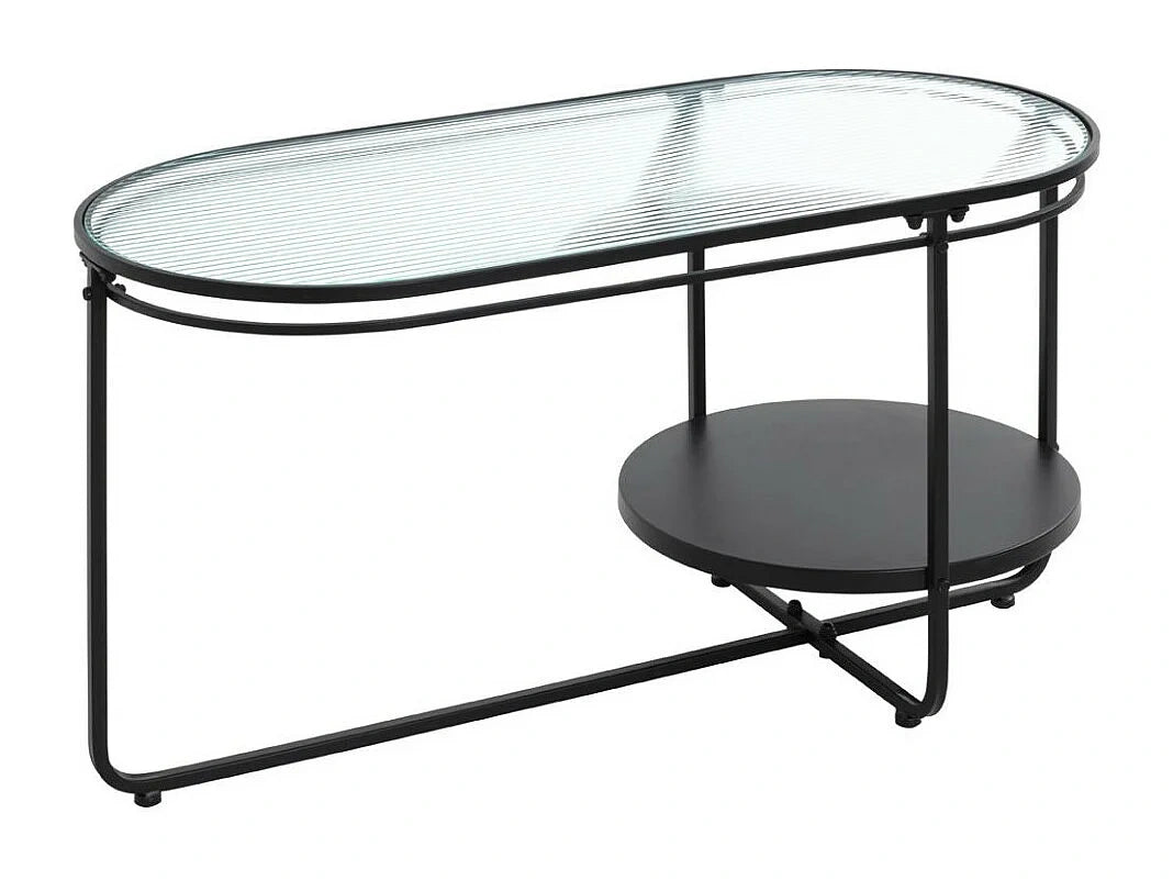 Table Basse Design Ondule 90cm Noir