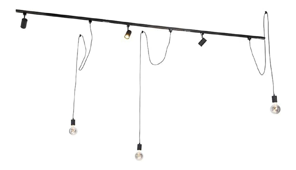 Eclairage Noir et Ambre contemporain en version suspension IP20 E27