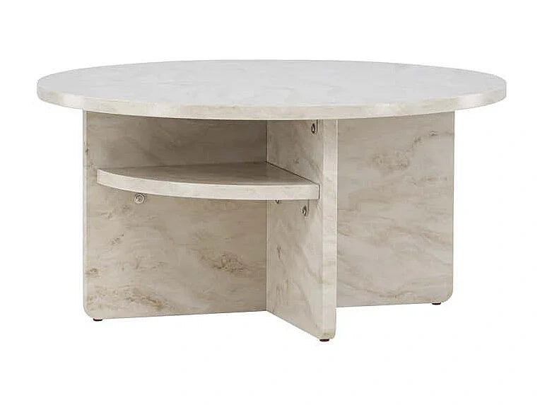 Lesund table basse D85cm beige.