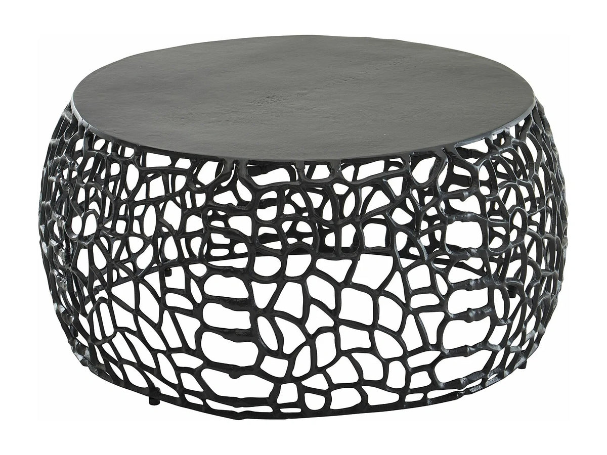 Noir metal - Table basse 66x66x30 cm