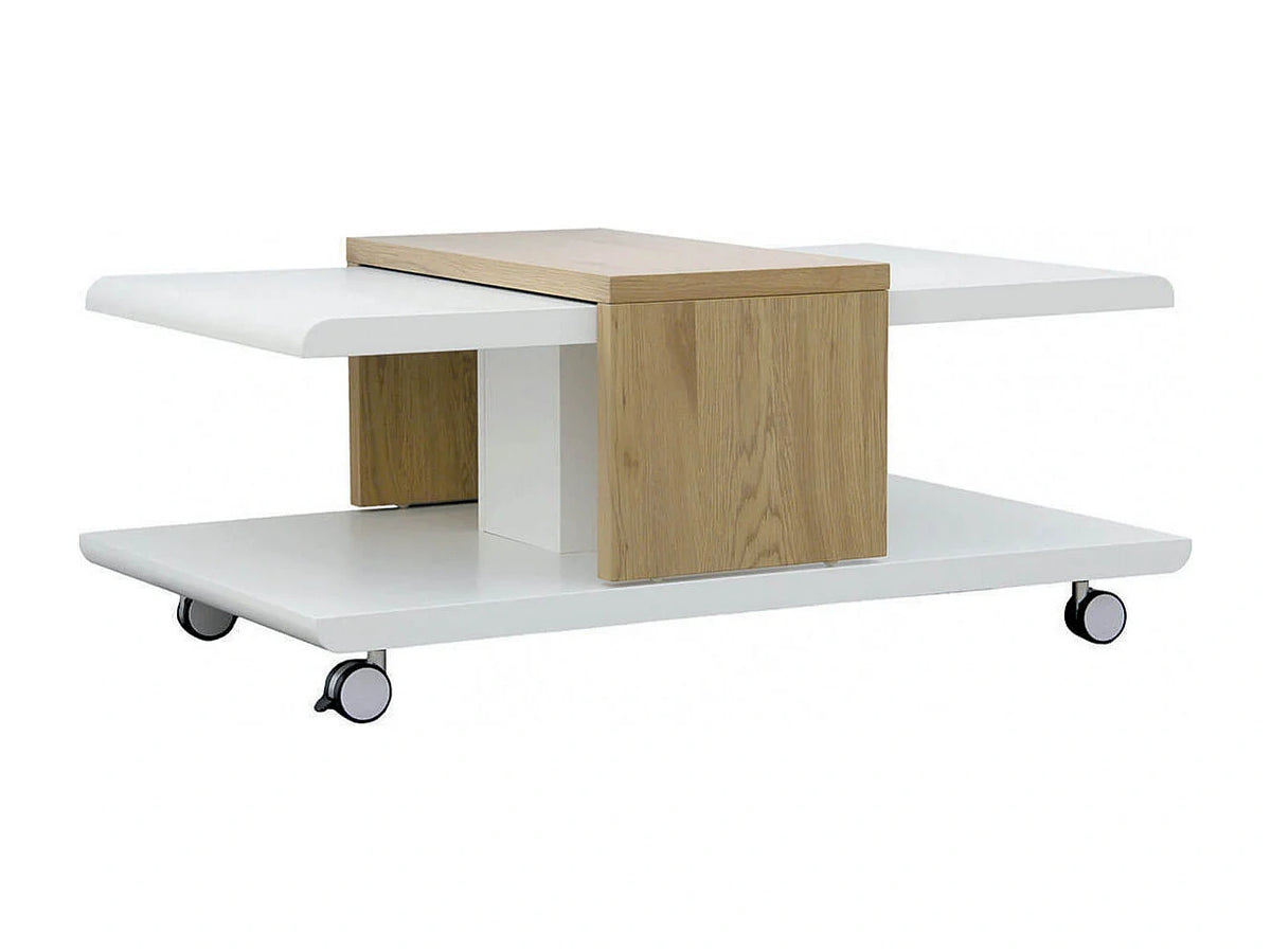 JODOK Table Basse Blanche Bois