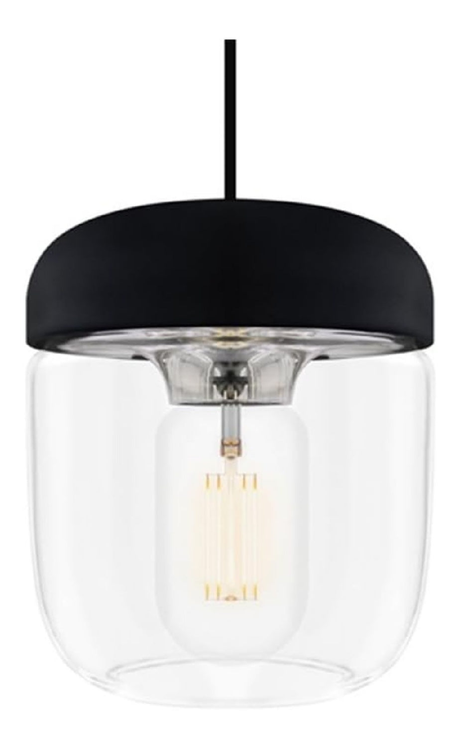 Solution lumineuse Noir au dessin sobre en format suspension E6-2065