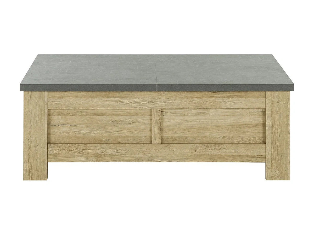 Table basse effet bois chene chene