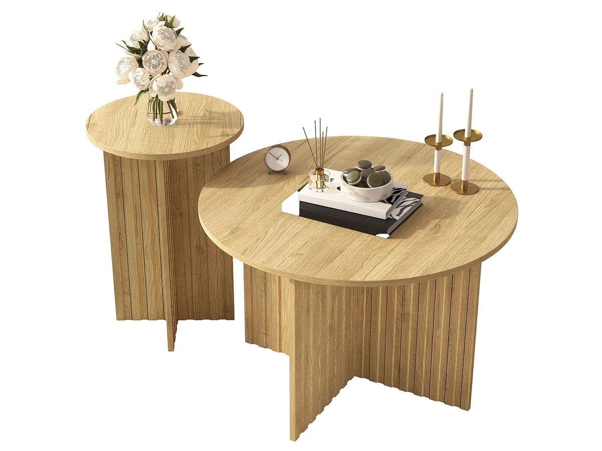 Ensemble tables gigognes bois Tables Bois clair
