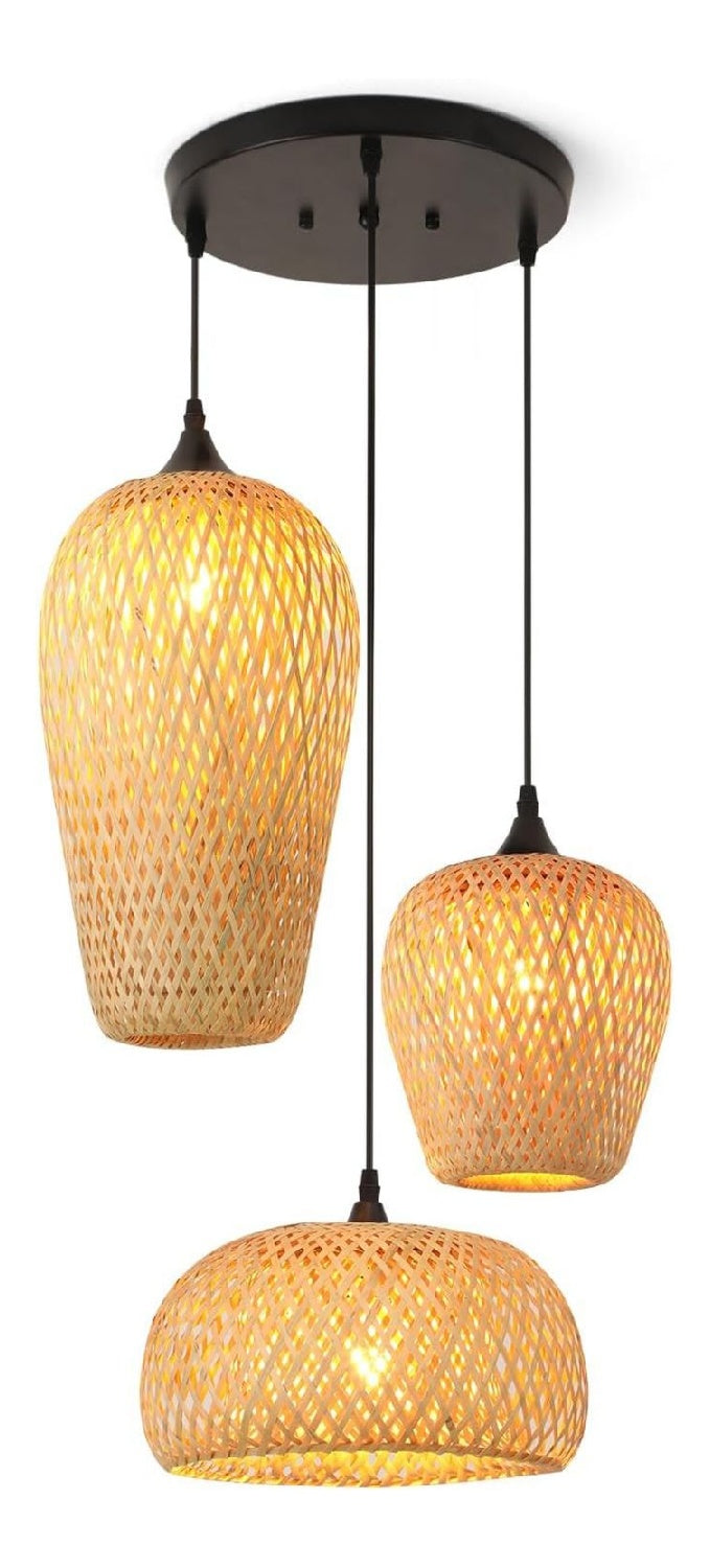 Solution lumineuse Noir et Ambre au dessin sobre en format suspension E27