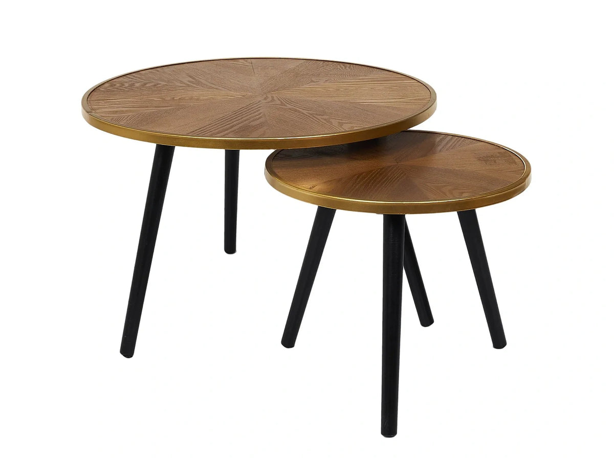 Duo tables gigogne Felix Noir Dore