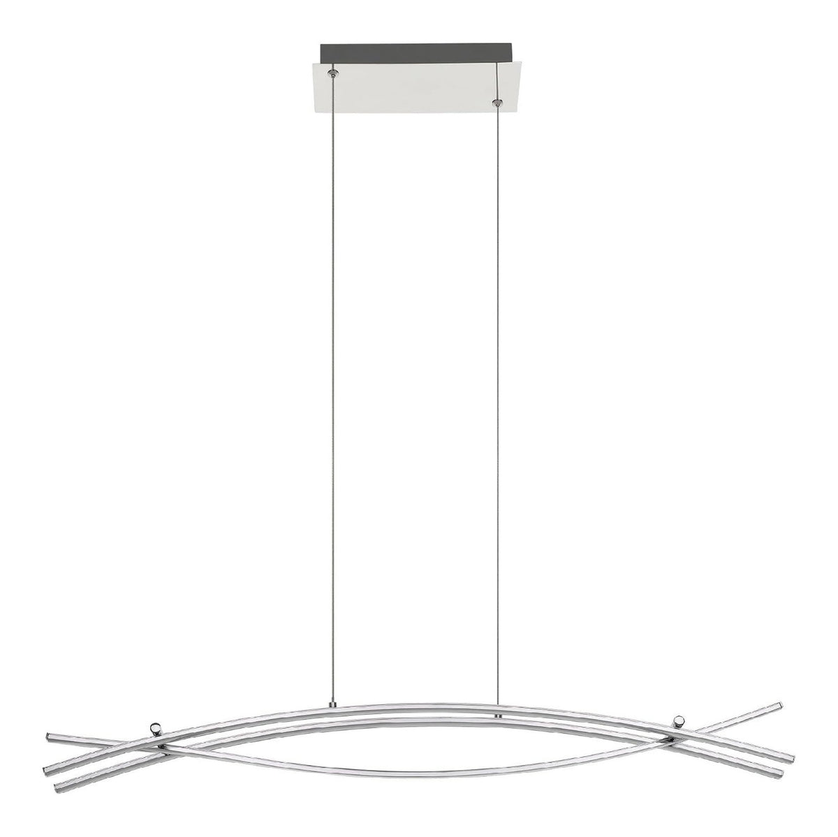 Suspension Blanc aux lignes epurees avec eclairage confortable