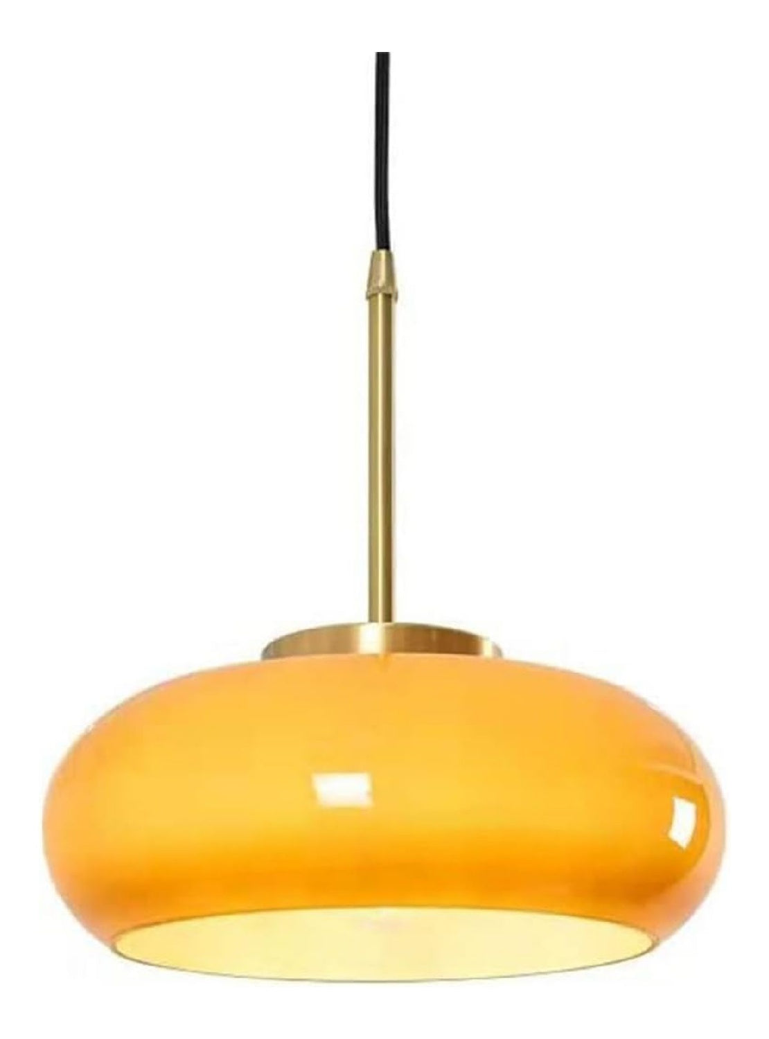 Eclairage Ambre et Transparent contemporain en version suspension E27