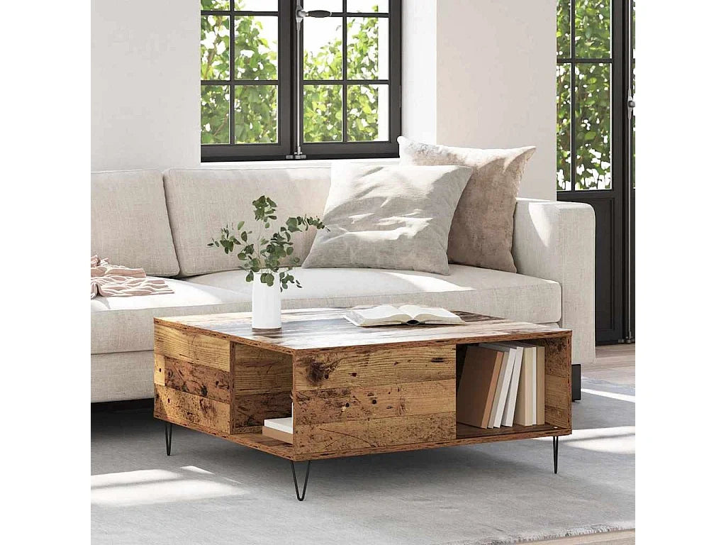 Bois d'ingenierie - Table basse Blanc 80 x 80 x 36,5 cm