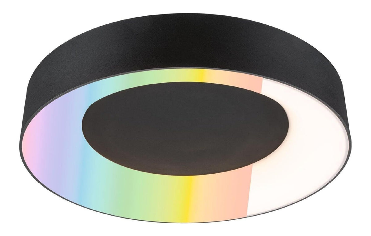 Solution lumineuse Noir et Blanc au dessin sobre en format plafonnier 20W IP44