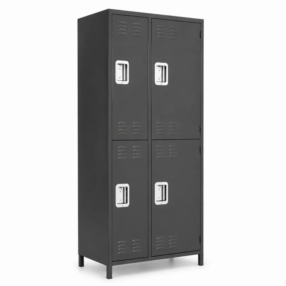 Armoire m¨¦tallique ¨¤ 4 portes en acier noir 18