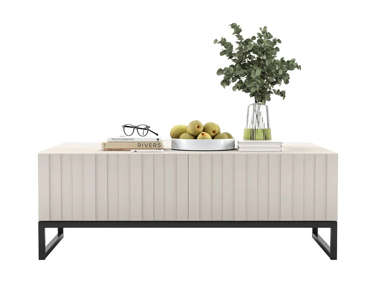 Table basse 110x54 cm noir en metal