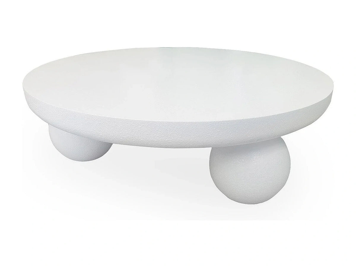 Blanc - Table basse design - rond
